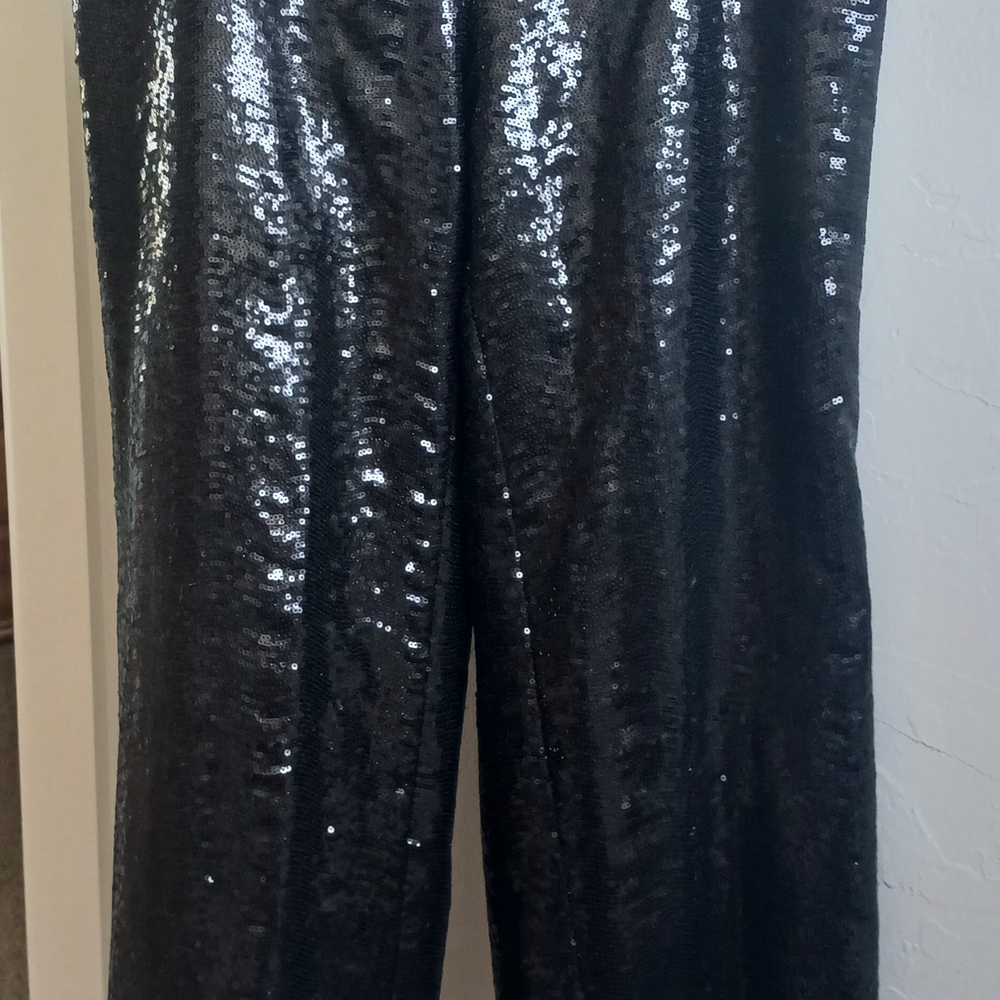 Chico's Black Sequin Trousers